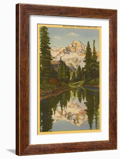 Mt. Rainier from Mirror Lake, Washington-null-Framed Premium Giclee Print