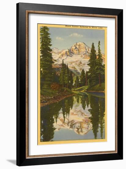 Mt. Rainier from Mirror Lake, Washington-null-Framed Art Print