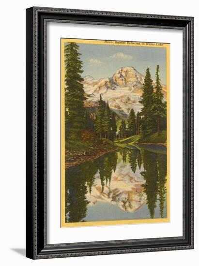 Mt. Rainier from Mirror Lake, Washington-null-Framed Art Print