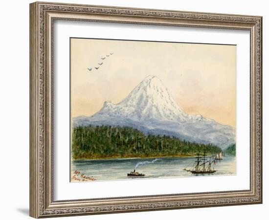 Mt. Rainier From Seattle-Alfred Downing-Framed Giclee Print