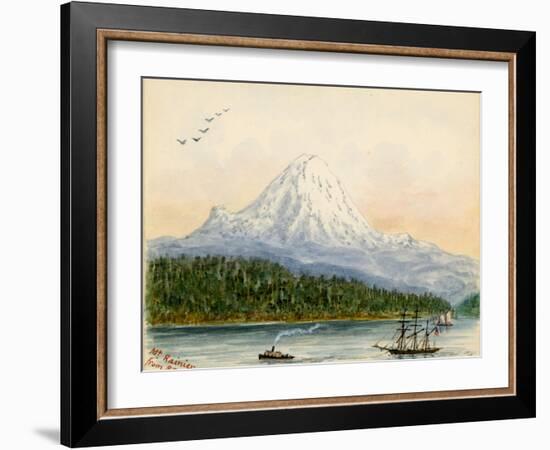 Mt. Rainier From Seattle-Alfred Downing-Framed Giclee Print
