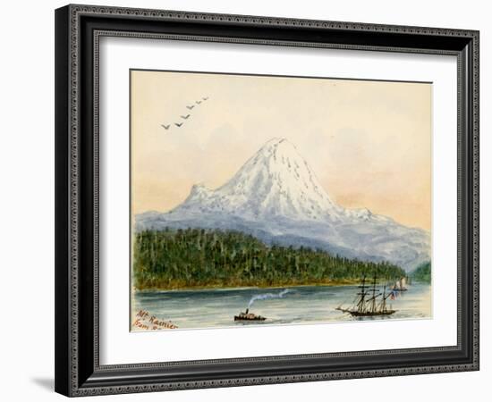 Mt. Rainier From Seattle-Alfred Downing-Framed Giclee Print