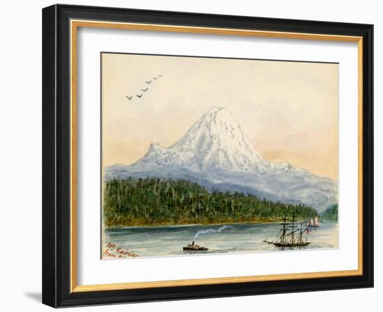 Mt. Rainier From Seattle-Alfred Downing-Framed Giclee Print