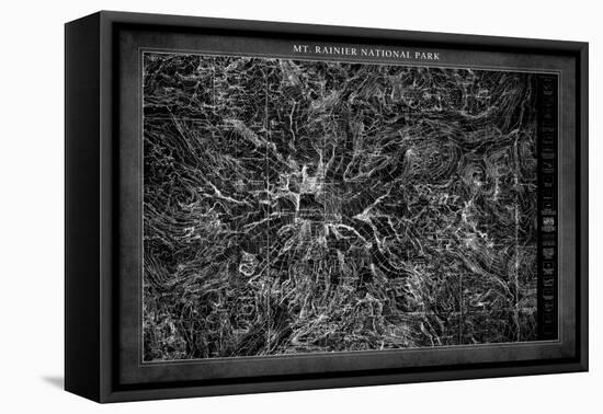 Mt. Rainier  Map-GI ArtLab-Framed Premier Image Canvas