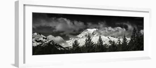 Mt Rainier Panorama BW-Steve Gadomski-Framed Photographic Print