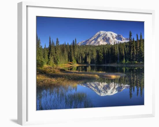 Mt. Rainier Reflected in Reflection Lake, Mt. Rainier National Park, Washington, Usa-Jamie & Judy Wild-Framed Photographic Print