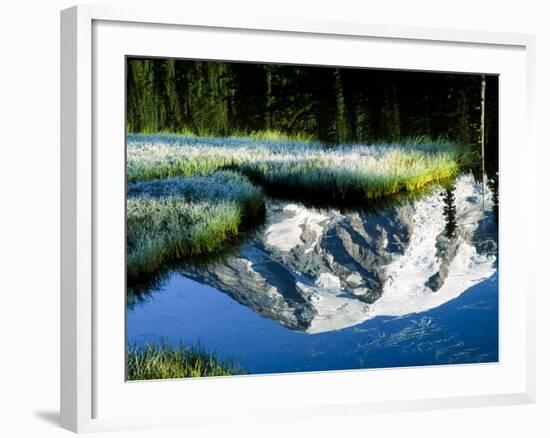 Mt. Rainier Reflected in Reflection Lake, Washington, USA-Charles Sleicher-Framed Photographic Print