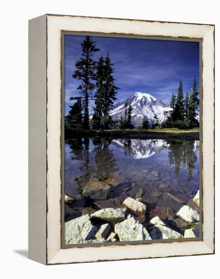 Mt. Rainier Reflected in Tarn, Mt. Rainier National Park, Washington, USA-Jamie & Judy Wild-Framed Premier Image Canvas