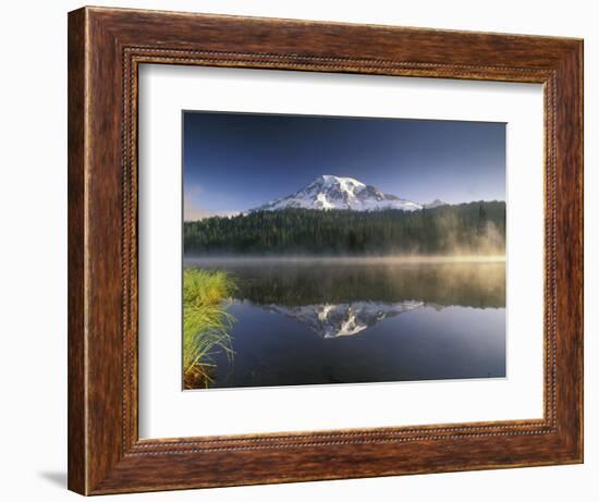 Mt. Rainier Reflecting in Lake, Mt. Rainier National Park, Washington, USA-Gavriel Jecan-Framed Photographic Print