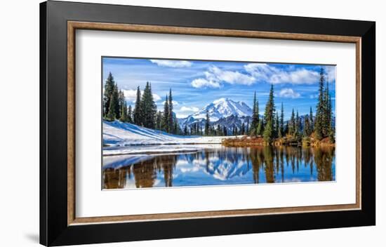 Mt. Rainier Vista-Michael Broom-Framed Art Print