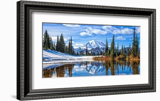 Mt. Rainier Vista-Michael Broom-Framed Art Print