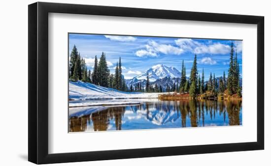 Mt. Rainier Vista-Michael Broom-Framed Art Print