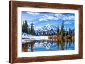 Mt. Rainier Vista-Michael Broom-Framed Art Print