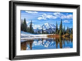 Mt. Rainier Vista-Michael Broom-Framed Art Print