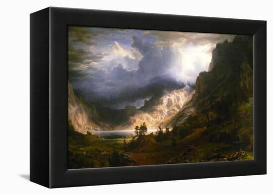 Mt. Rosalie, a Strom in the Mountains-Albert Bierstadt-Framed Stretched Canvas