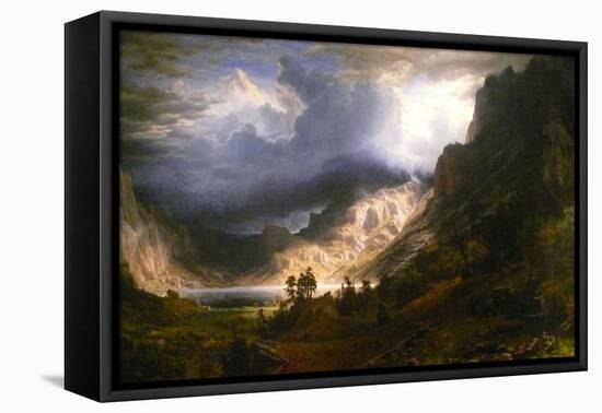 Mt. Rosalie, a Strom in the Mountains-Albert Bierstadt-Framed Stretched Canvas