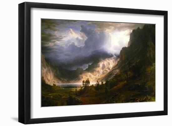 Mt. Rosalie, a Strom in the Mountains-Albert Bierstadt-Framed Art Print