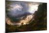 Mt. Rosalie, a Strom in the Mountains-Albert Bierstadt-Mounted Art Print