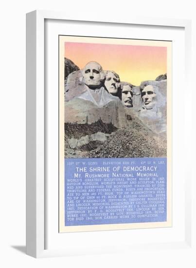 Mt. Rushmmore, South Dakota-null-Framed Art Print