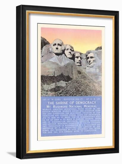 Mt. Rushmmore, South Dakota-null-Framed Art Print