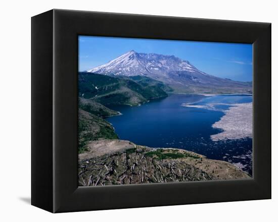 Mt. Saint Helens and Spirit Lake, Mt. Saint Helens National Volcanic Monument, Washington, USA-Jamie & Judy Wild-Framed Premier Image Canvas