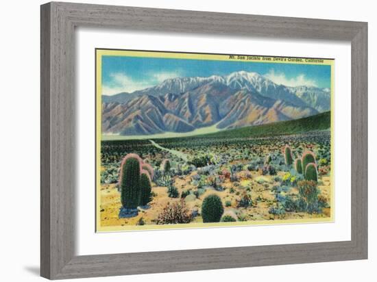 Mt. San Jacinto from Devil's Garden - Devil's Garden, CA-Lantern Press-Framed Art Print