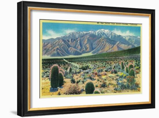 Mt. San Jacinto from Devil's Garden - Devil's Garden, CA-Lantern Press-Framed Art Print