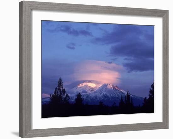 Mt. Shasta at Dusk-Mark Gibson-Framed Photographic Print