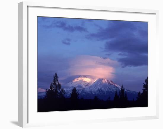 Mt. Shasta at Dusk-Mark Gibson-Framed Photographic Print