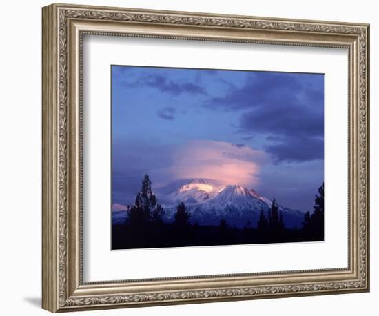 Mt. Shasta at Dusk-Mark Gibson-Framed Photographic Print