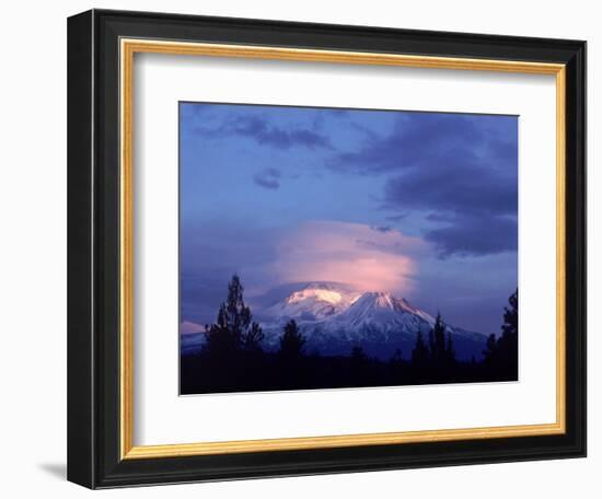 Mt. Shasta at Dusk-Mark Gibson-Framed Photographic Print