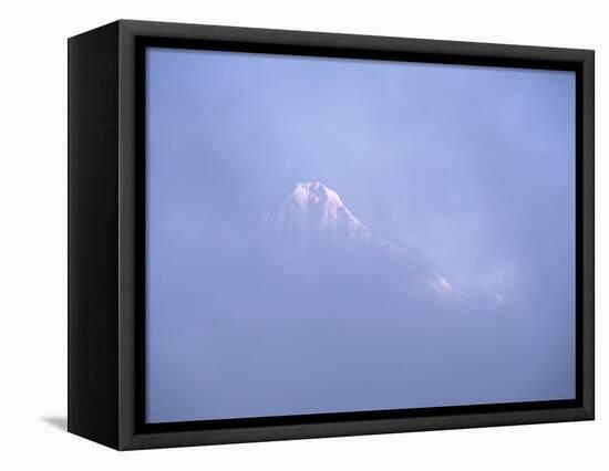 Mt. Shuksan Peaking Through the Clouds, North Cascades National Park, Washington, USA-Charles Sleicher-Framed Premier Image Canvas