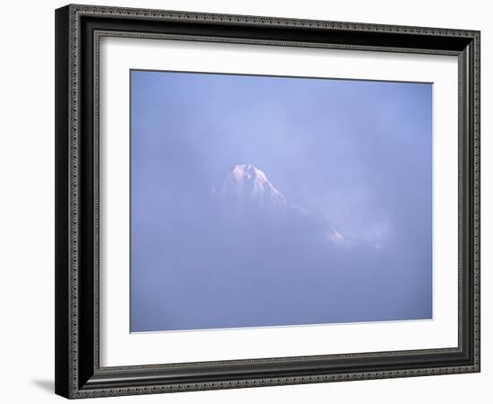 Mt. Shuksan Peaking Through the Clouds, North Cascades National Park, Washington, USA-Charles Sleicher-Framed Photographic Print