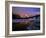 Mt. Shuksan Reflecting into a Partial Ice Covered Picture Lake at Sunset-null-Framed Photographic Print