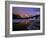 Mt. Shuksan Reflecting into a Partial Ice Covered Picture Lake at Sunset-null-Framed Photographic Print