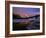 Mt. Shuksan Reflecting into a Partial Ice Covered Picture Lake at Sunset-null-Framed Photographic Print