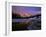 Mt. Shuksan Reflecting into a Partial Ice Covered Picture Lake at Sunset-null-Framed Photographic Print