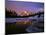 Mt. Shuksan Reflecting into a Partial Ice Covered Picture Lake at Sunset-null-Mounted Photographic Print