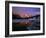 Mt. Shuksan Reflecting into a Partial Ice Covered Picture Lake at Sunset-null-Framed Photographic Print