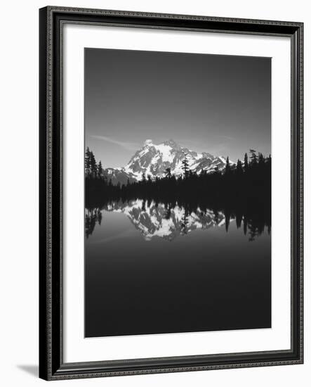 Mt Shuksan with Baker Lake, North Cascades National Park, Washington, USA-Adam Jones-Framed Photographic Print