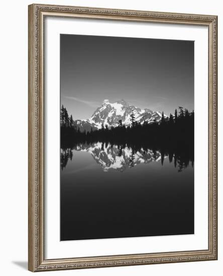 Mt Shuksan with Baker Lake, North Cascades National Park, Washington, USA-Adam Jones-Framed Photographic Print