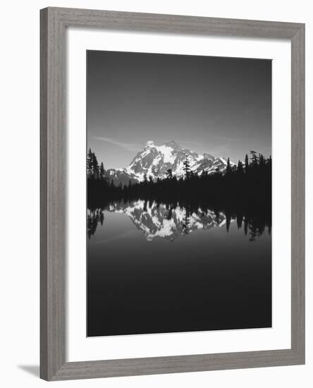 Mt Shuksan with Baker Lake, North Cascades National Park, Washington, USA-Adam Jones-Framed Photographic Print