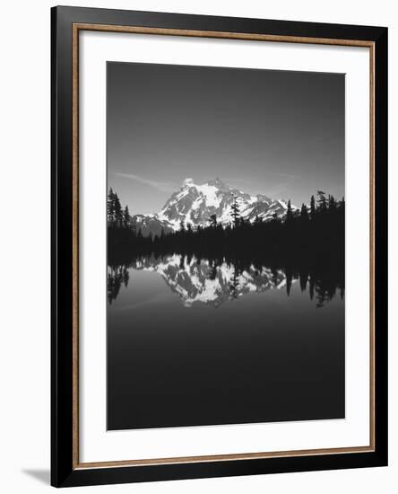 Mt Shuksan with Baker Lake, North Cascades National Park, Washington, USA-Adam Jones-Framed Photographic Print