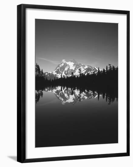 Mt Shuksan with Baker Lake, North Cascades National Park, Washington, USA-Adam Jones-Framed Photographic Print