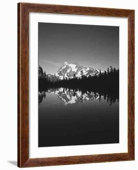 Mt Shuksan with Baker Lake, North Cascades National Park, Washington, USA-Adam Jones-Framed Photographic Print