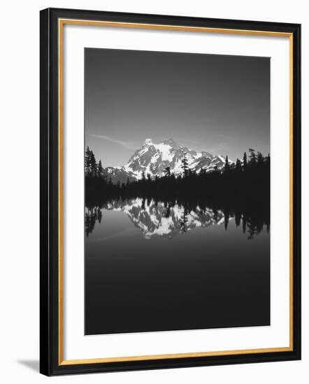 Mt Shuksan with Baker Lake, North Cascades National Park, Washington, USA-Adam Jones-Framed Photographic Print