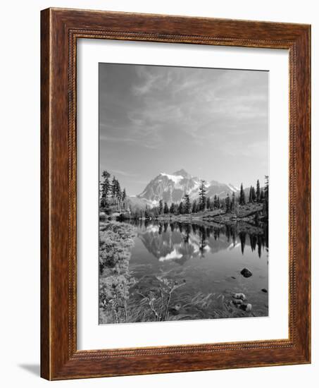 Mt Shuksan with Picture Lake, Mt Baker National Recreation Area, Washington, USA-Stuart Westmorland-Framed Photographic Print