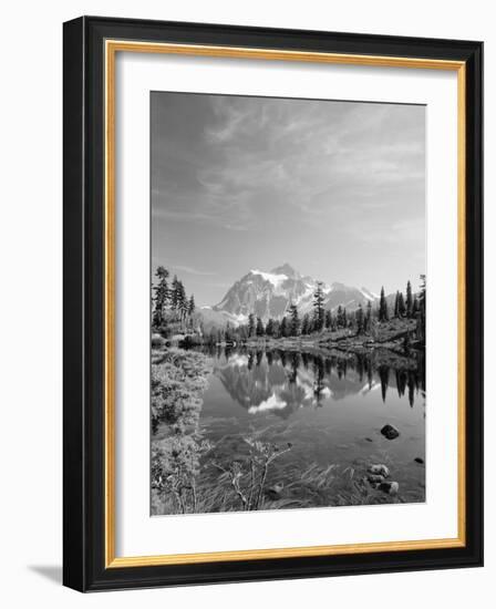 Mt Shuksan with Picture Lake, Mt Baker National Recreation Area, Washington, USA-Stuart Westmorland-Framed Photographic Print