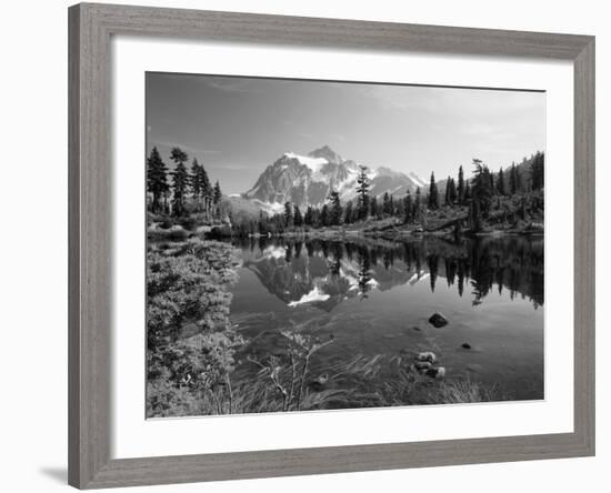 Mt Shuksan with Picture Lake, Mt Baker National Recreation Area, Washington, USA-Stuart Westmorland-Framed Photographic Print