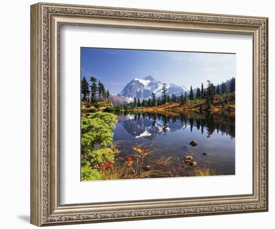 Mt Shuksan with Picture Lake, Mt Baker National Recreation Area, Washington, USA-Stuart Westmorland-Framed Photographic Print